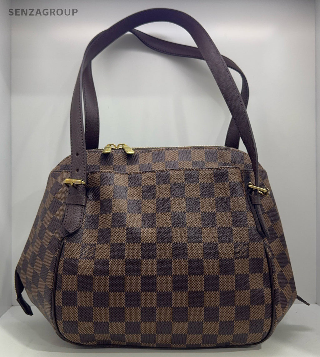 Louis Vuitton Damier Zipping Shoulder Bag Brown Gold Used Women Classic