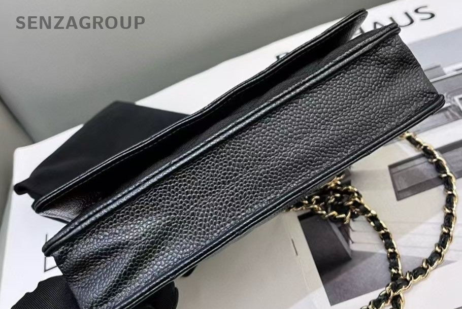Chanel woc Leather Shoulder Crossbody Bag Women Black
