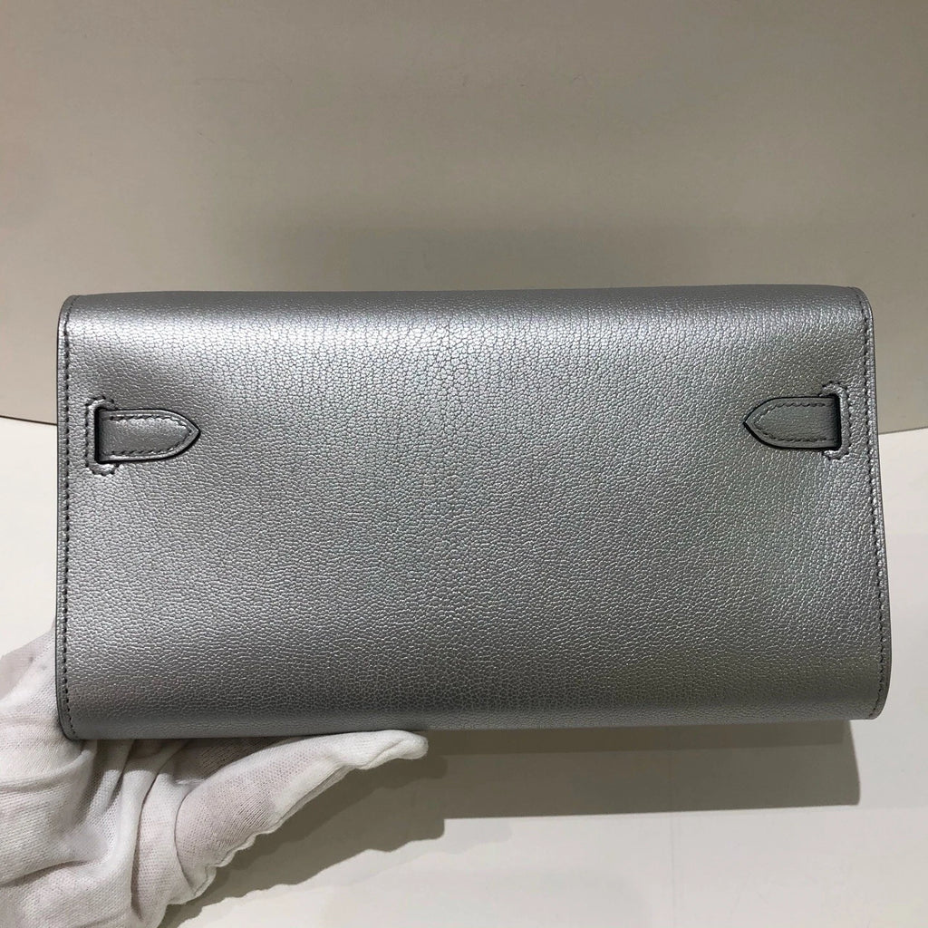 Hermes Kelly Togo Silver Hardware Crossbody Bag For Women