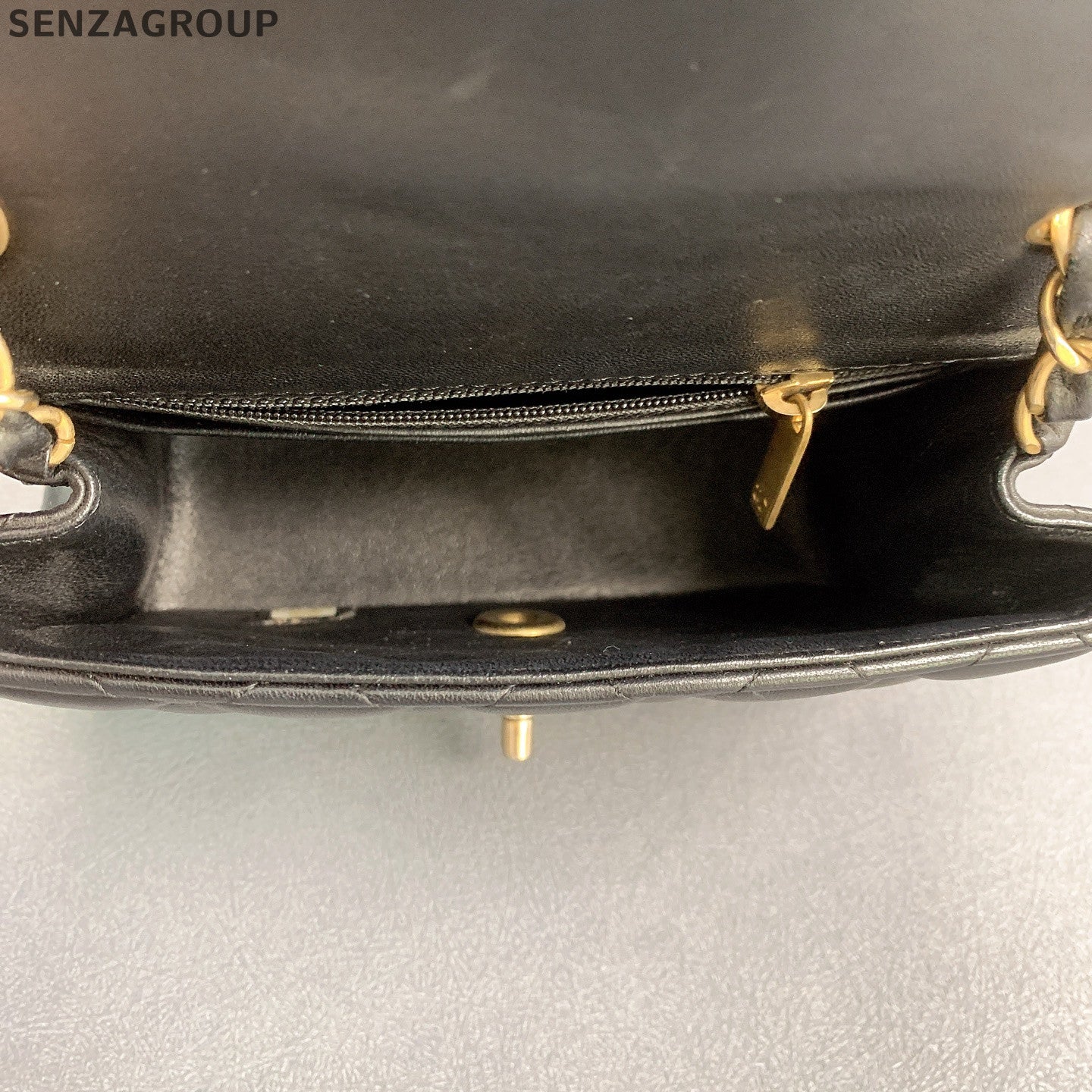 Chanel Classic Flap Black Gold Lambskin Chain Shoulder Crossbody Bag