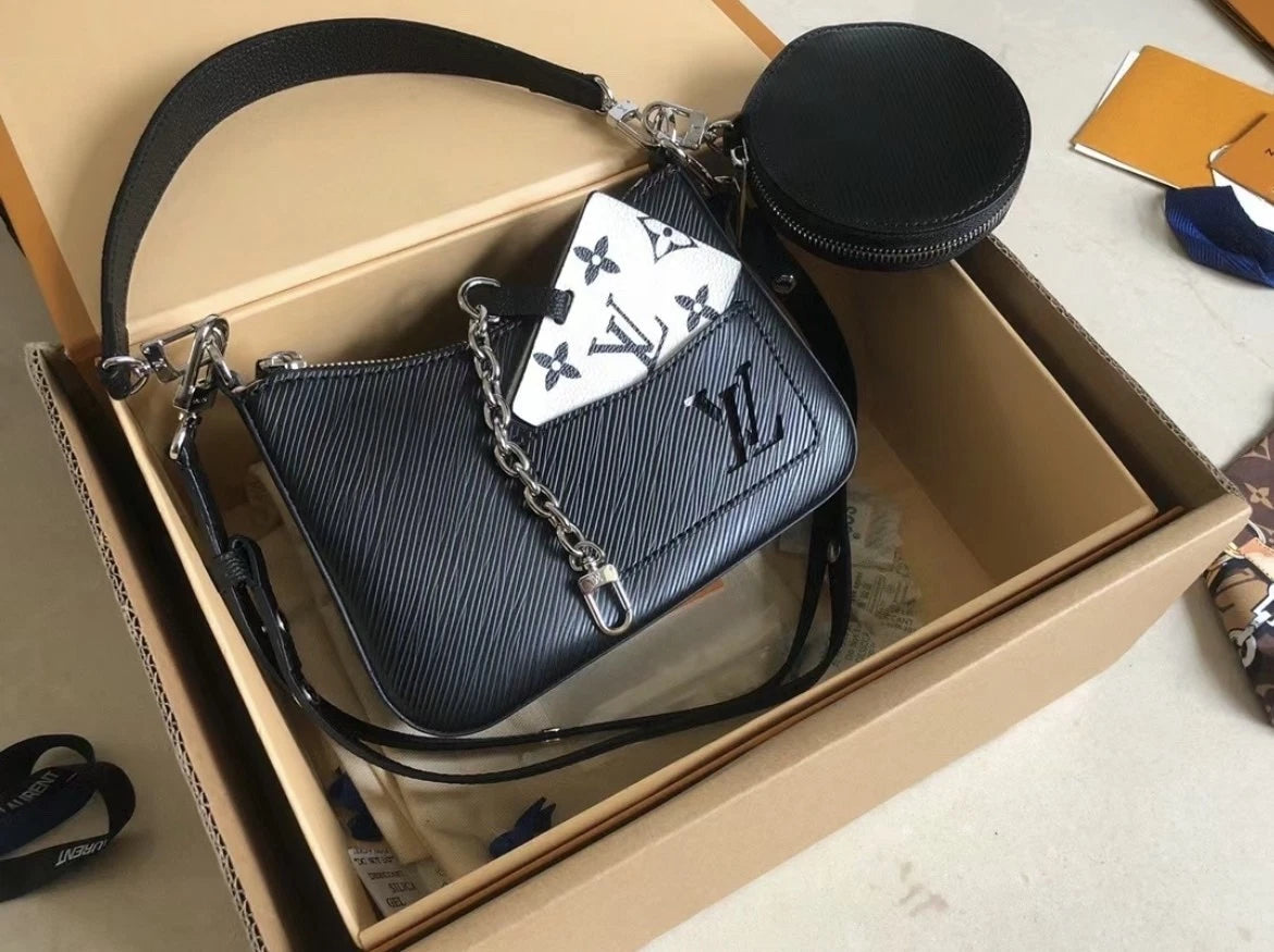 Louis Vuitton Marelle Epi Black Shoulder Bag Crossbody Excellent