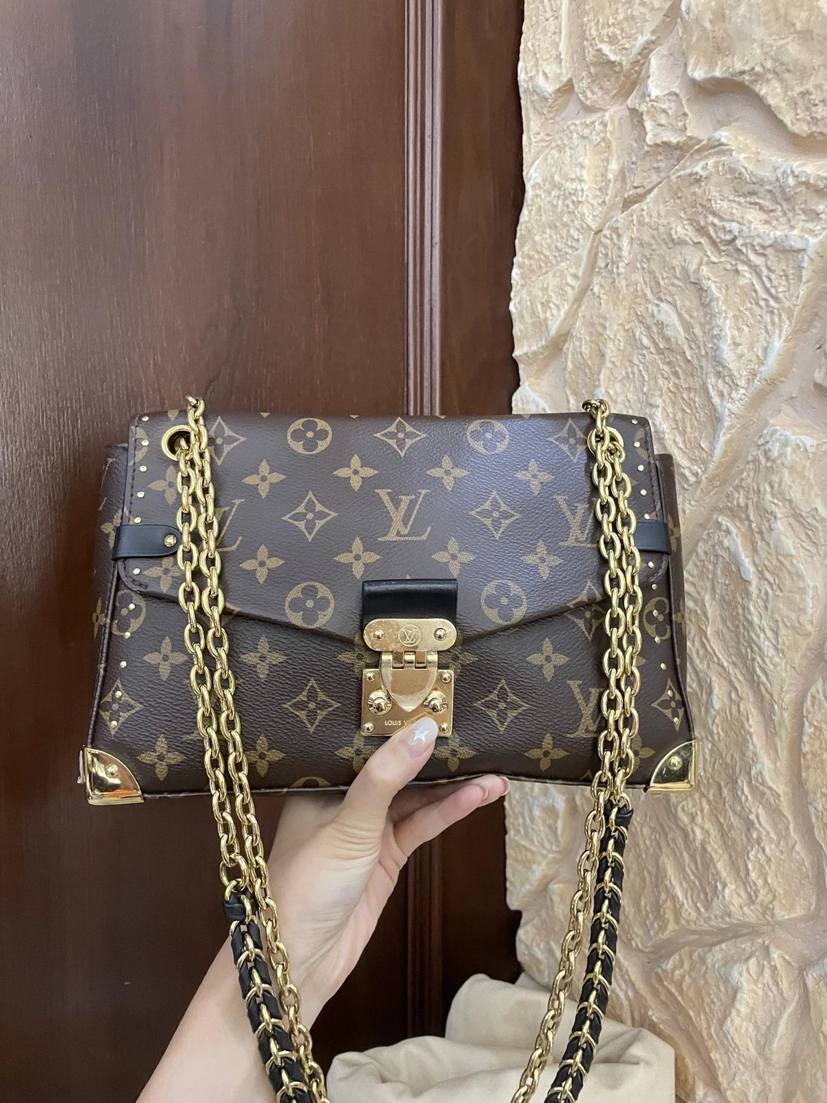 Louis Vuitton Trunkie Monogram Canvas Handbag For Women