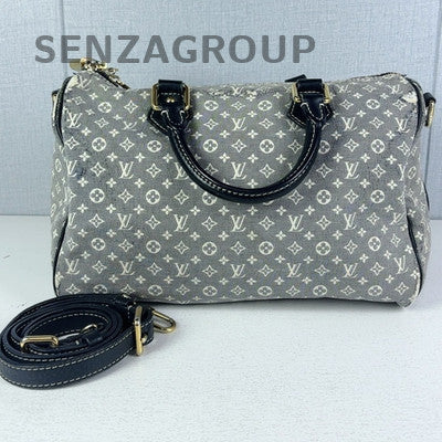Louis Vuitton Monogram Grey Black Shoulder Crossbody Tote Bag Women