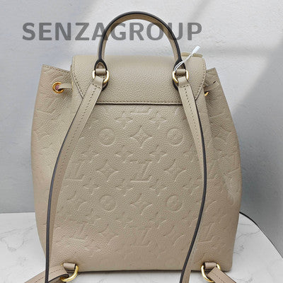 Louis Vuitton Montsouris Backpack Grey Pink Gold Hardware Women's Fashion
