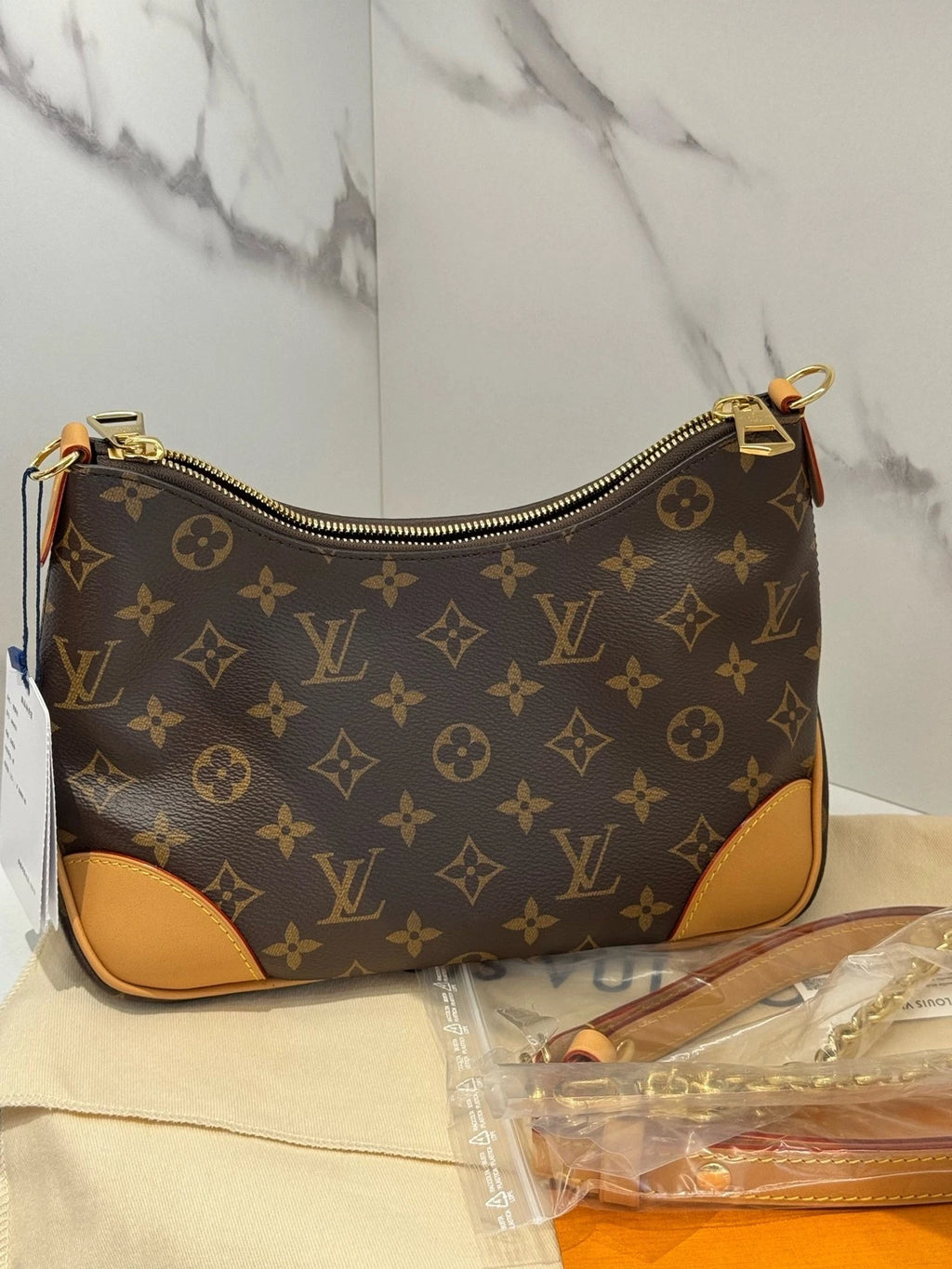 Louis Vuitton Boulogne Classic Monogram Canvas Shoulder Crossbody