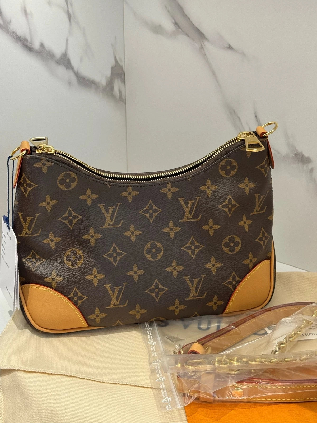 Louis Vuitton Boulogne Classic Monogram Canvas Shoulder Crossbody