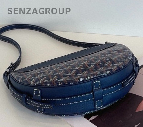 Goyard Hirondelle Hobo Bag Shoulder Bag Blue Silver Used Women Classic