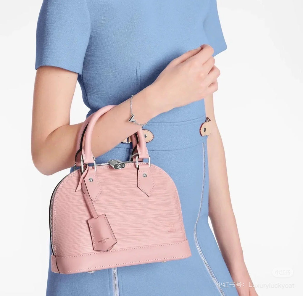 Louis Vuitton Alma bb Epi Leather Handbag 2WAY Shoulder bag Sakura Pink Women