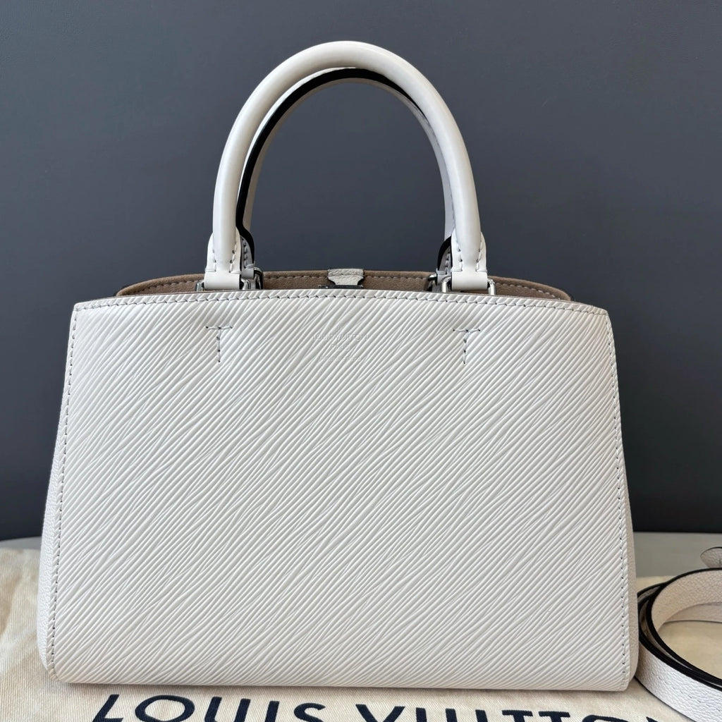 Louis Vuitton Marelle Epi White Silver Crossbody Top Handle Excellent