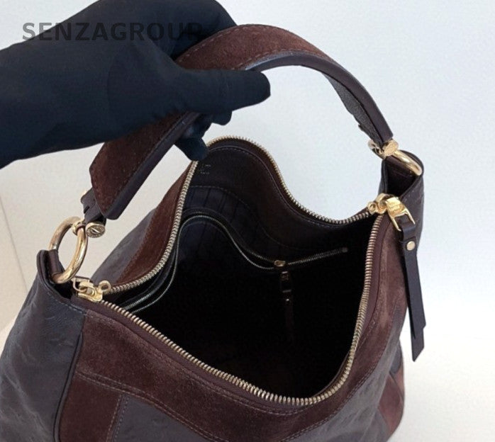 Louis Vuitton Audacieuse MM Hobo Top Handle Bag Shoulder Bag Brown Gold Women