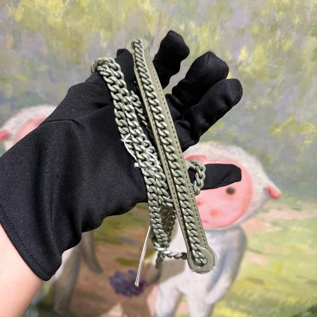 Dior Lady Dior Green Top Handle Excellent