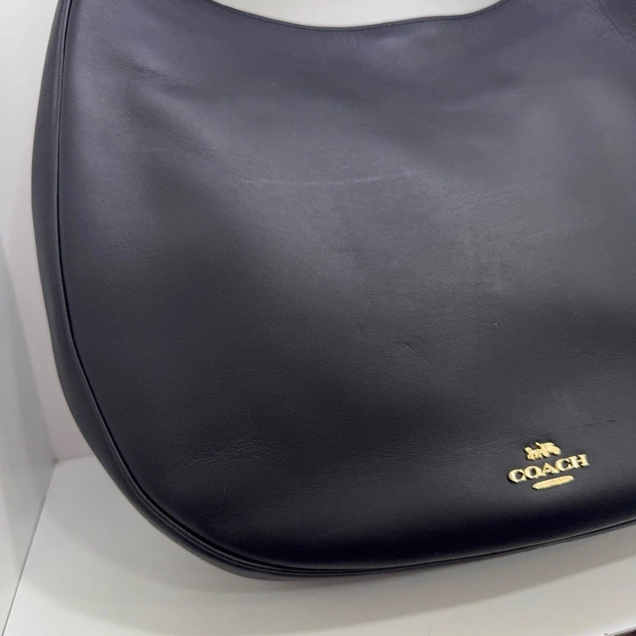 Coach Black Leather Handbag Shoulder Crossbody Bag For Women