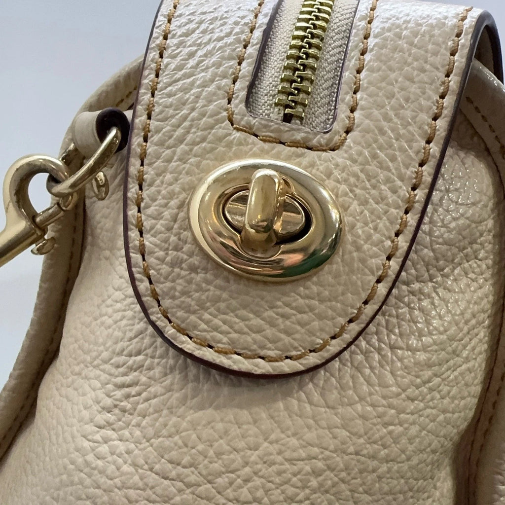 COACH Millie 30 Pebbled Leather Boston Shoulder Handbag Crossbody Women