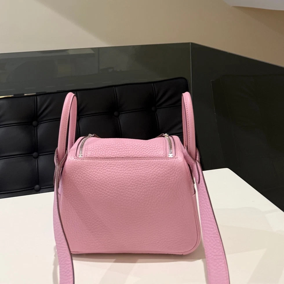 Hermès Mini Lindy Bag Pink Silver Hardware - Classic Women's Handbag