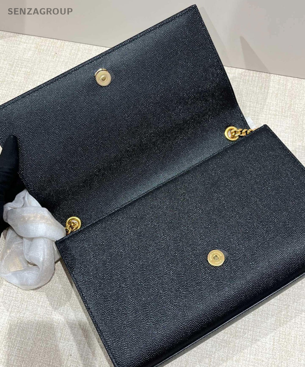 YSL Saint Laurent Kate MM Caviar Chain Shoulder Crossbody Bag Black Brand New
