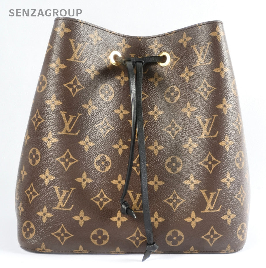 LOUIS VUITTON NEONOE Black MONOGRAM CANVAS BUCKET BAG M44022