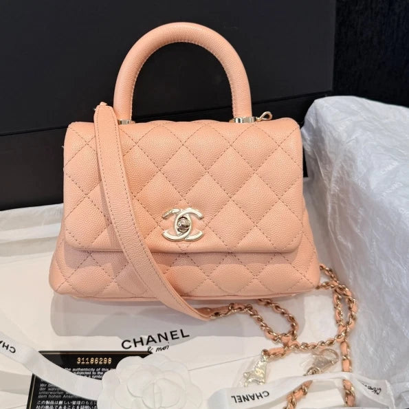 Chanel Coco Handle Mini Calfskin Top Handle Shoulder Crossbody Bag Women D