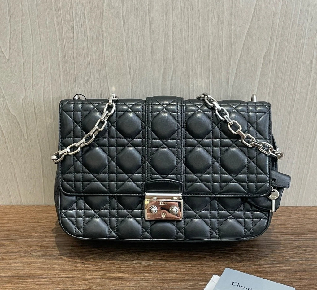 Christian Dior Miss Cannage Lambskin Shoulder Bag Crossbody Bag Women