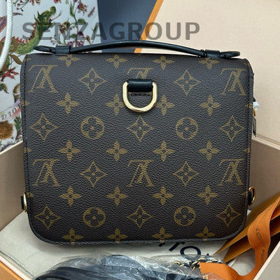 Louis Vuitton Pochette Metis Monogram Backpack Brown Gold Hardware Classic Women