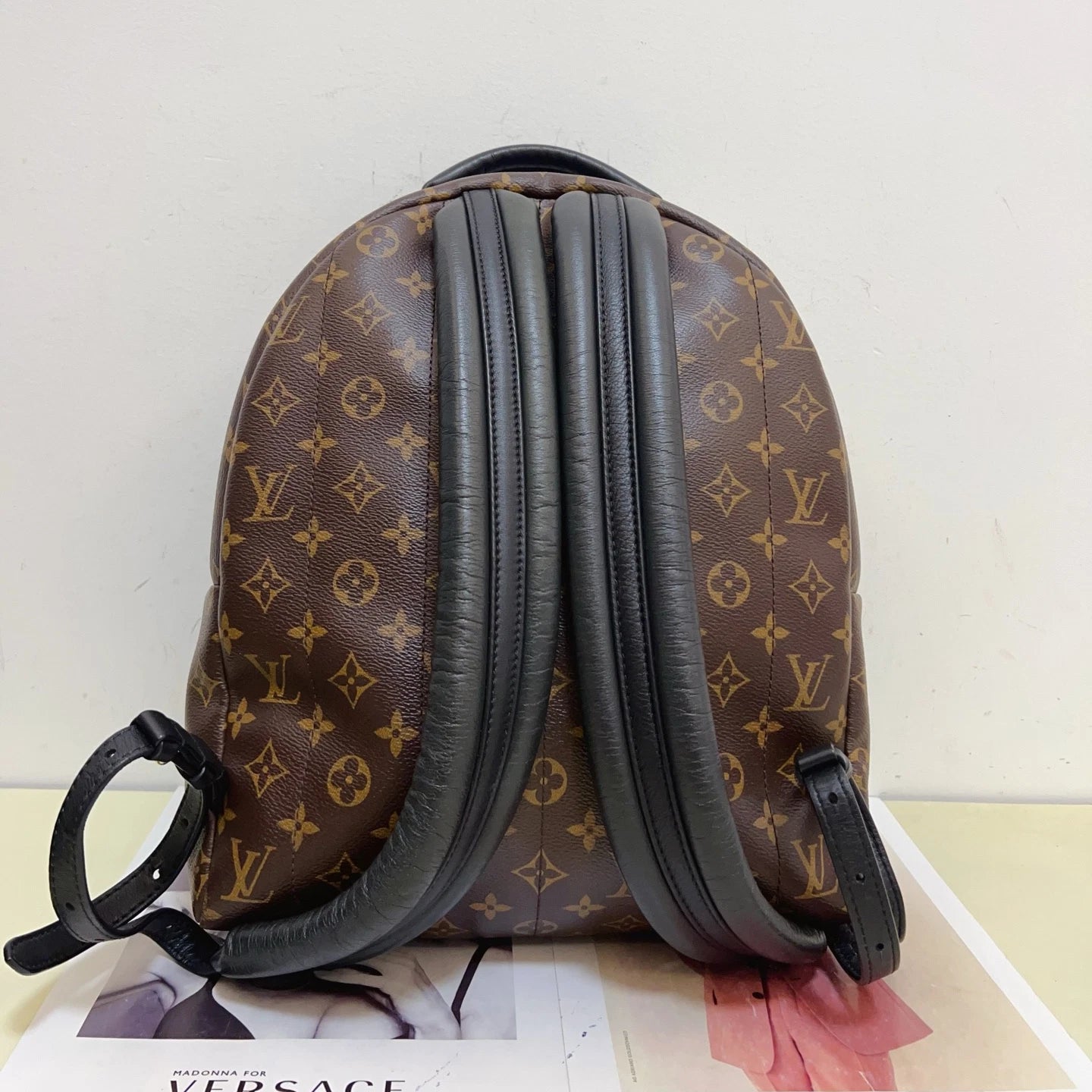Louis Vuitton Springs MM Monogram Canvas Backpack Brown Gold Unisex Adults