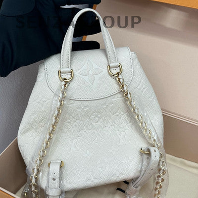 Louis Vuitton White Gold Hardware Monogram Leather Women's Backpack