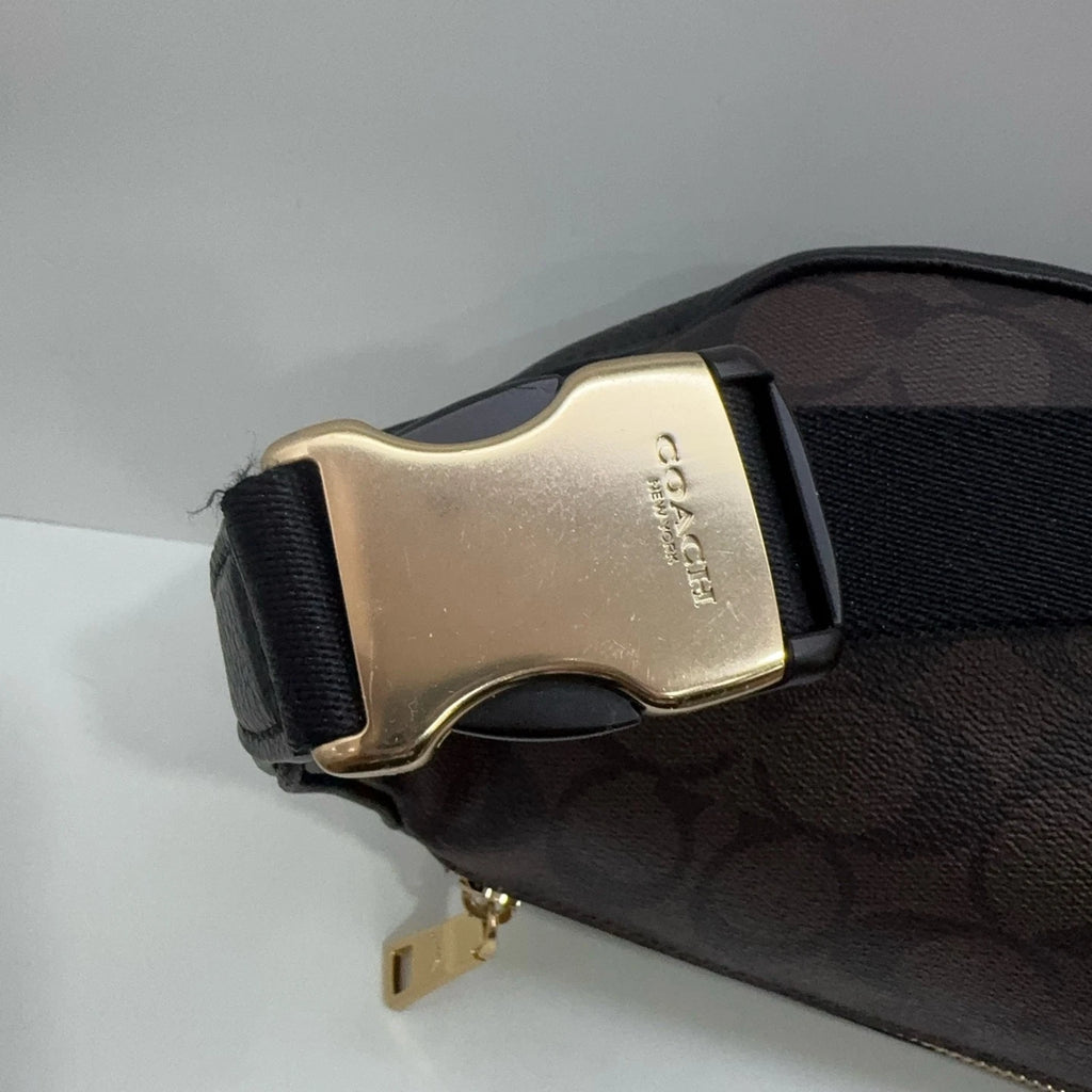 COACH Women's Canvas Leather Logo Crossbody Shoulder Belt Bag
