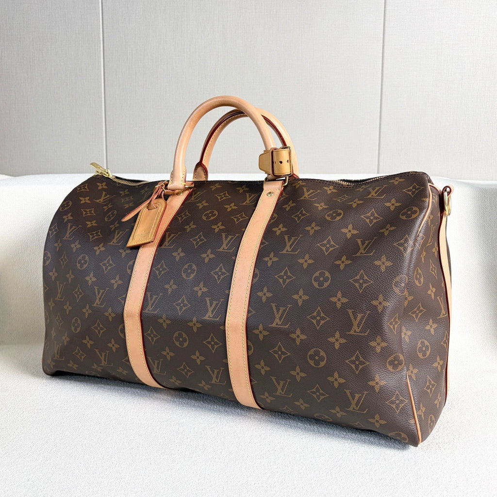 Louis Vuitton Keepall50 Top Handle Shoulder Bag Unisex Adults Monogram