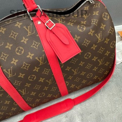 Louis Vuitton Keepall 50 Bandoulière Travel Bag Unisex Classic
