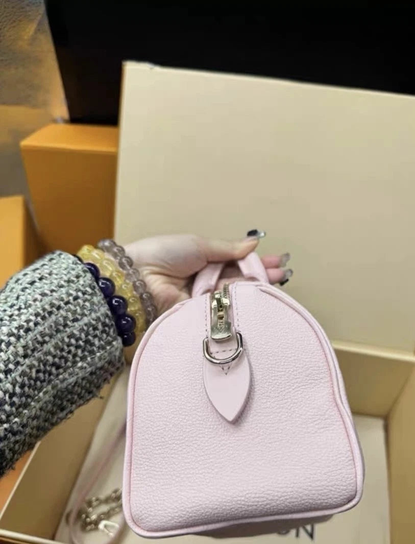 Louis Vuitton Speedy20 Pink Leather Handbag For Women