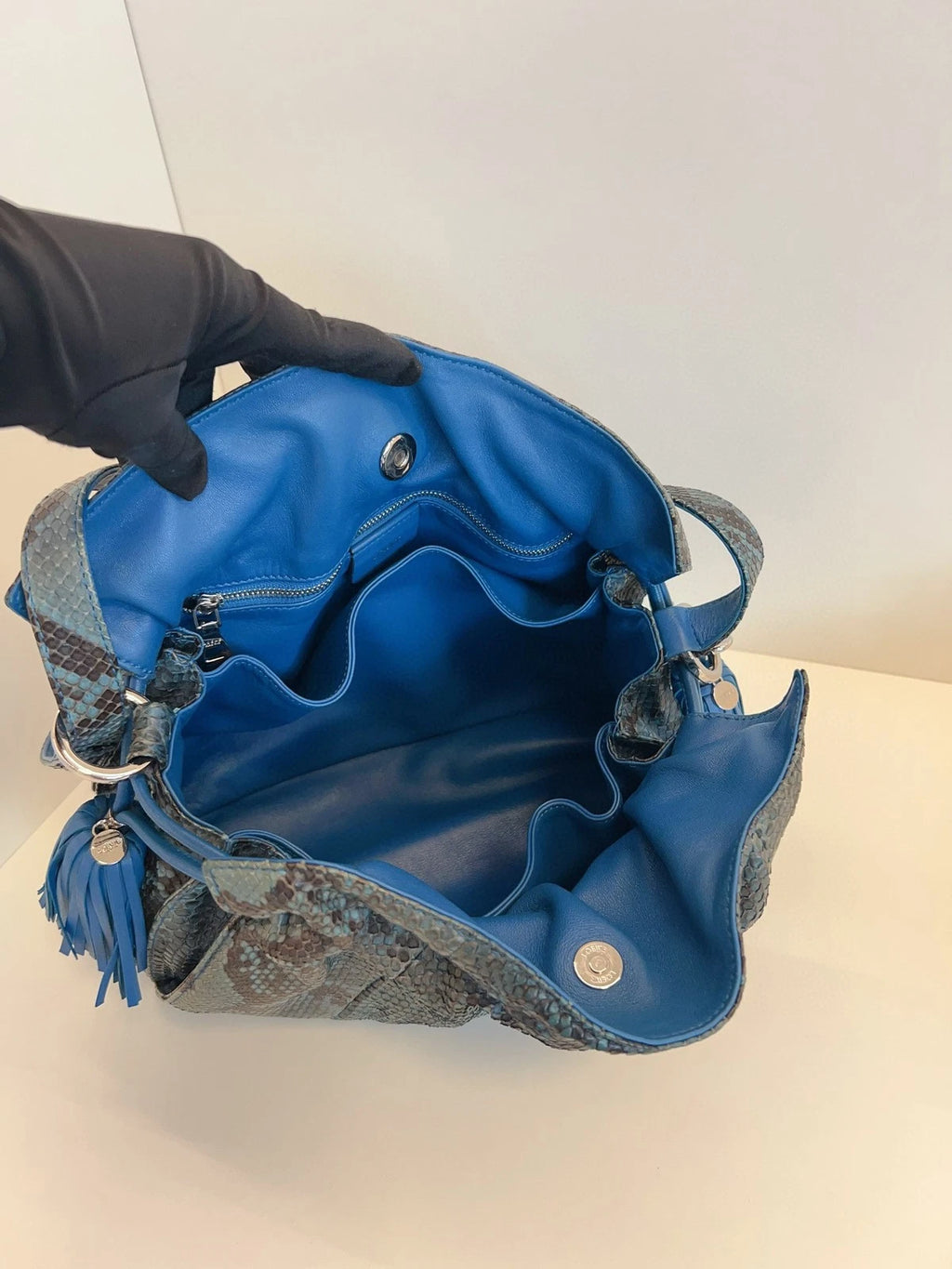 Loewe Blue Medium Flamenco Shoulder Bag For Women