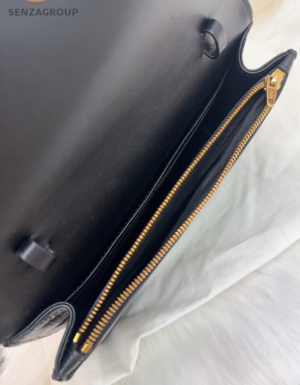 Balenciaga WOC Chain Shoulder Bag Black Gold Used Women Classic