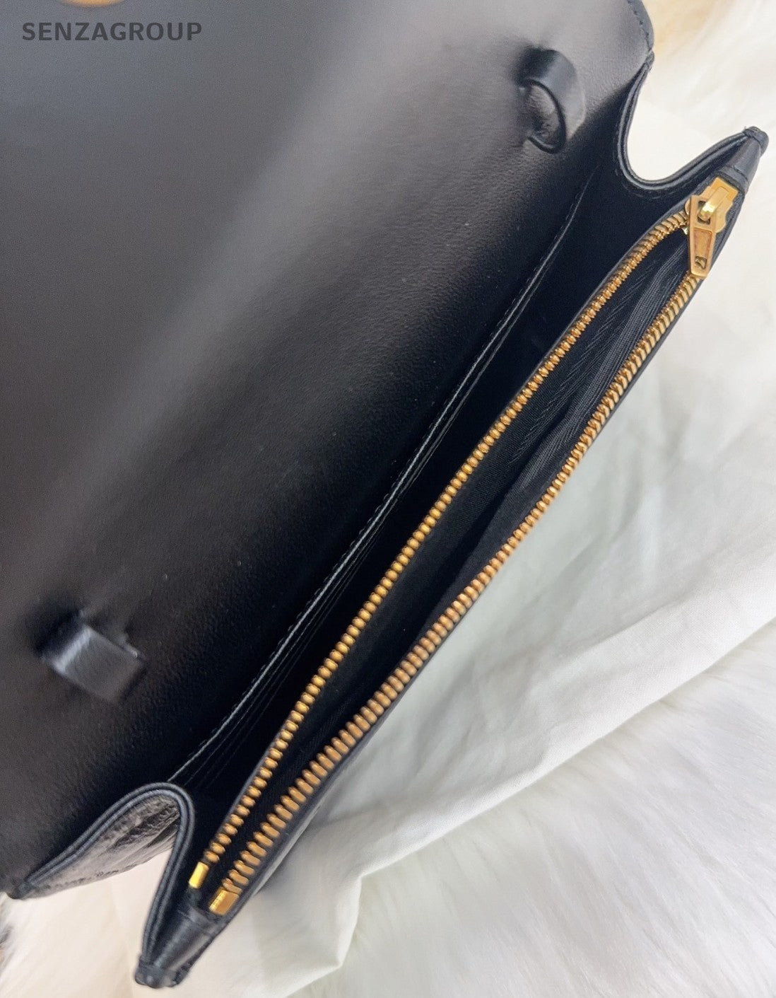 Balenciaga WOC Chain Shoulder Bag Black Gold Used Women Classic