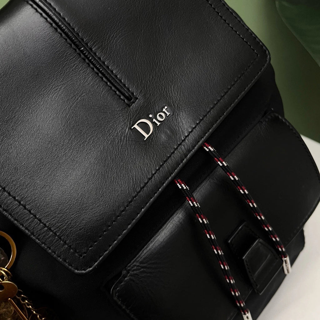 Christian Dior Color String Backpack Black Women