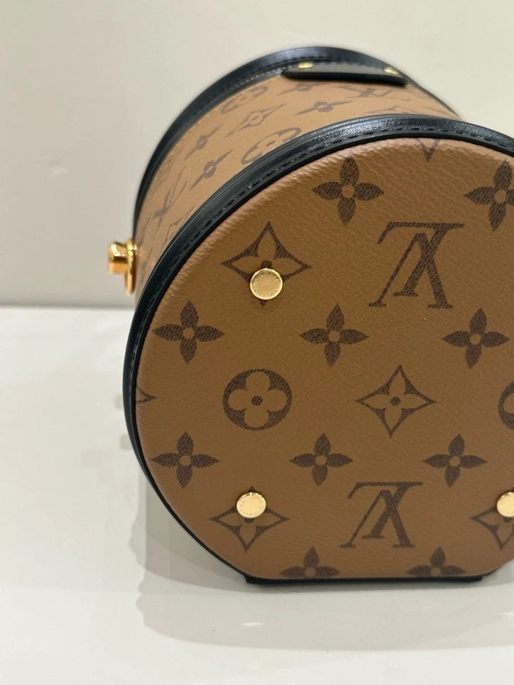 Louis Vuitton Canvas Bucket Top Handle Bag Crossbody For Women