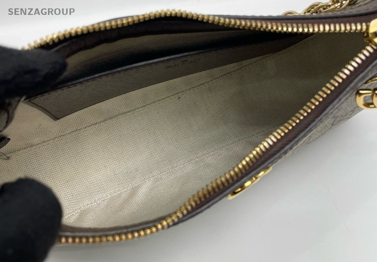 Gucci Ophidia GG Canvas Top Handle Shoulder Crossbody Bag Brown Women
