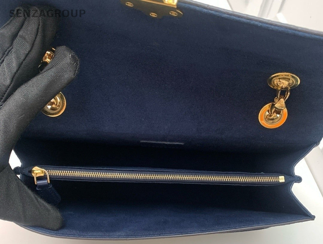 Louis Vuitton Victoire Monogram 2ways Shoulder Crossbody Bag Women Dark Blue
