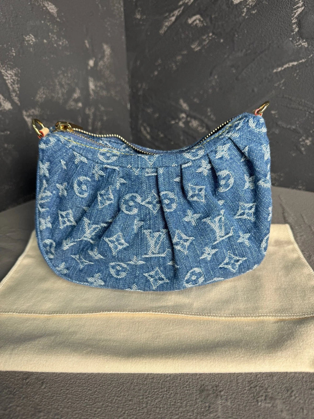 Louis Vuitton Pochette Valley Denim Monogram Shoulder Bag
