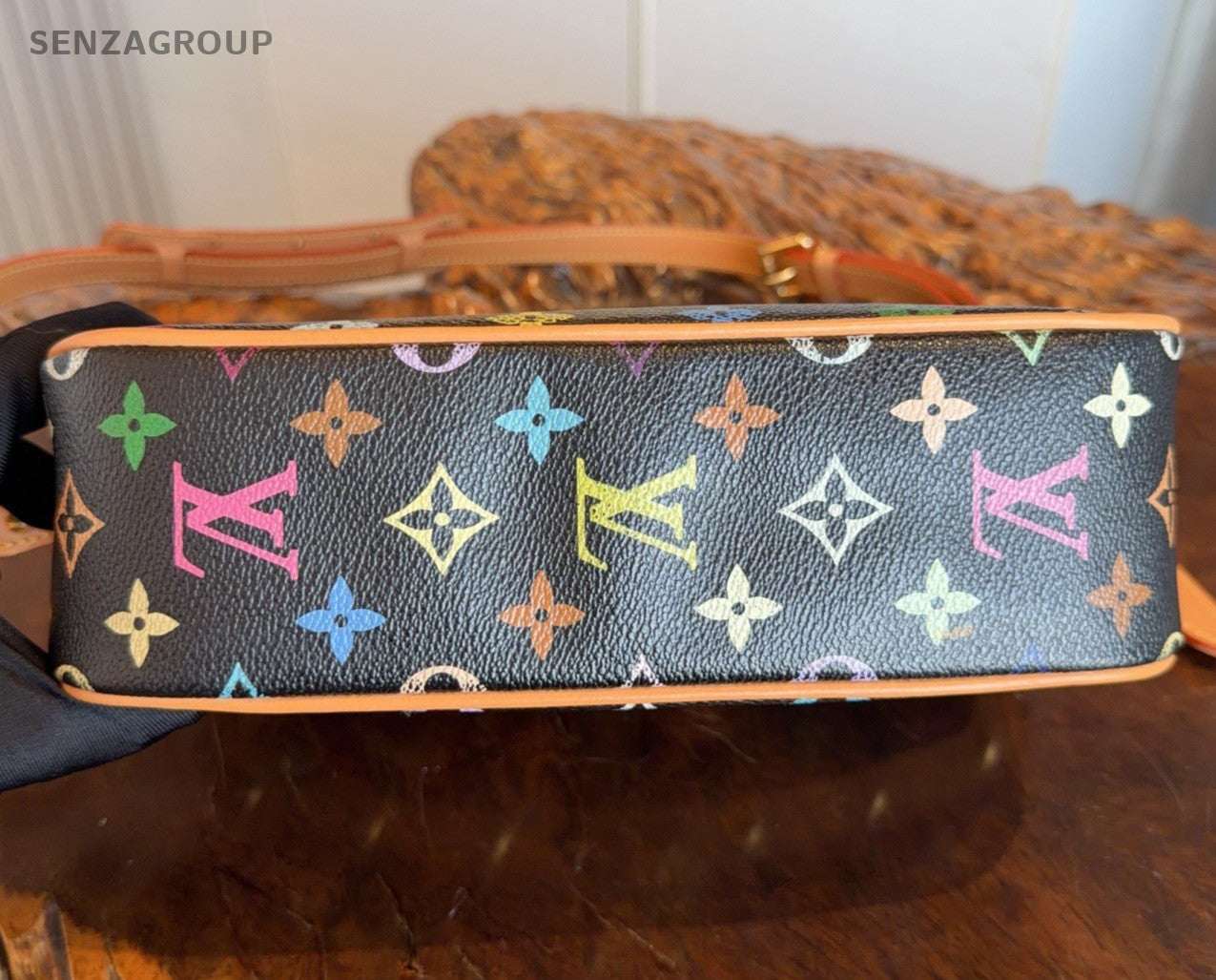 Louis Vuitton Monogram Black Multicolor Shoulder Bag Crossbody Women Classic