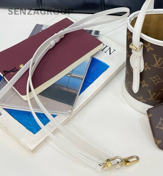 Louis Vuitton Monogram Nano Bucket Top Handle Bag Crossbody Brown Gold Women