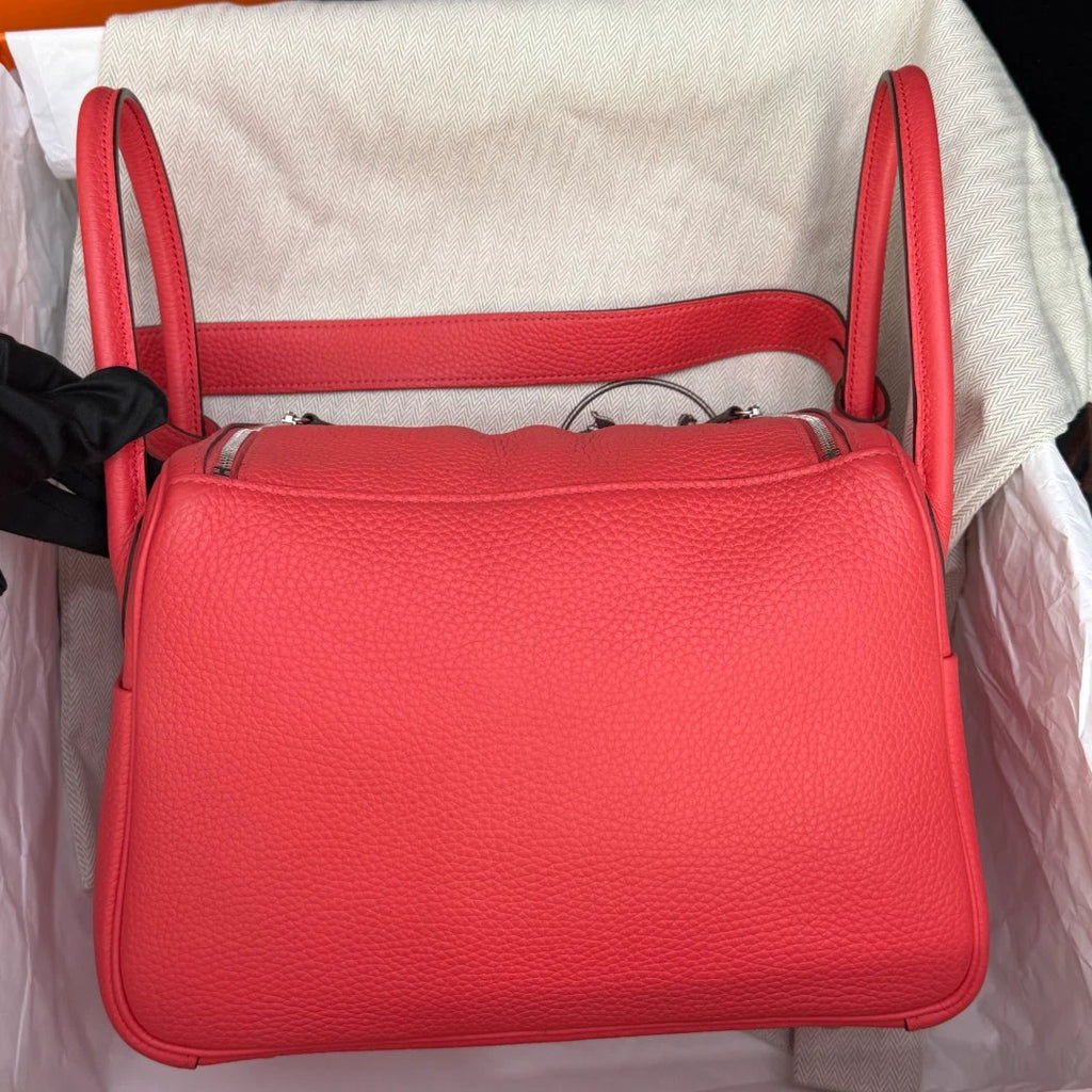 Hermes Lindy26 Pink Silver Hardware 2Way Top Handle Bag Crossbody