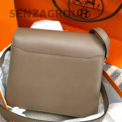 Hermès Brown Gold Shoulder Crossbody Bag Women Classic Fashion