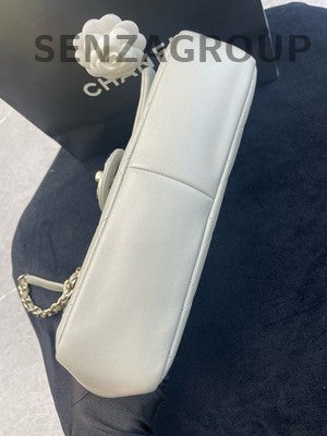 Chanel Classic Flap Mini Grey Silver Hardware Quilted Crossbody Bag