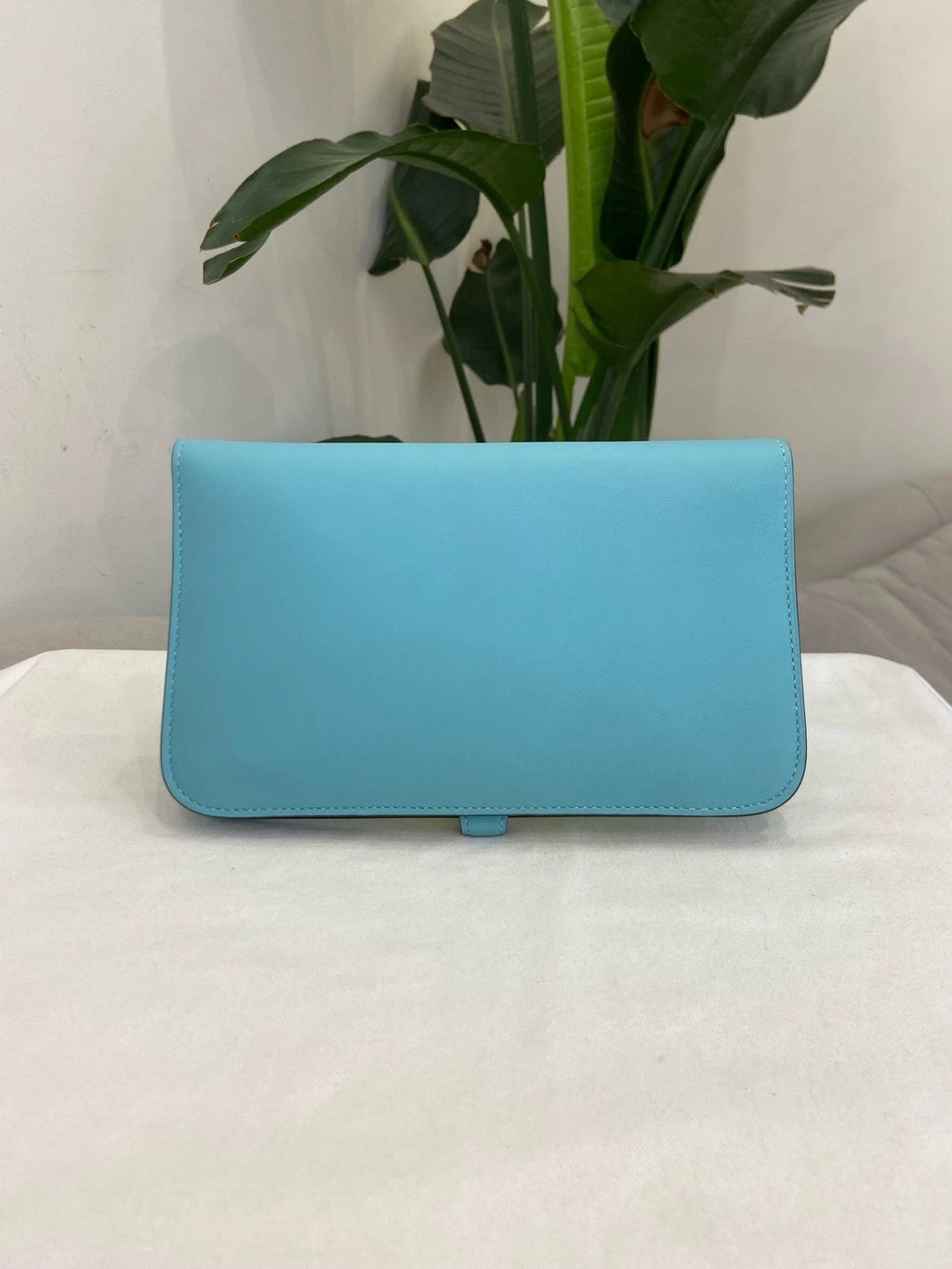 Hermes Dogon Duo Blue Leather Wallet Clutch For Women