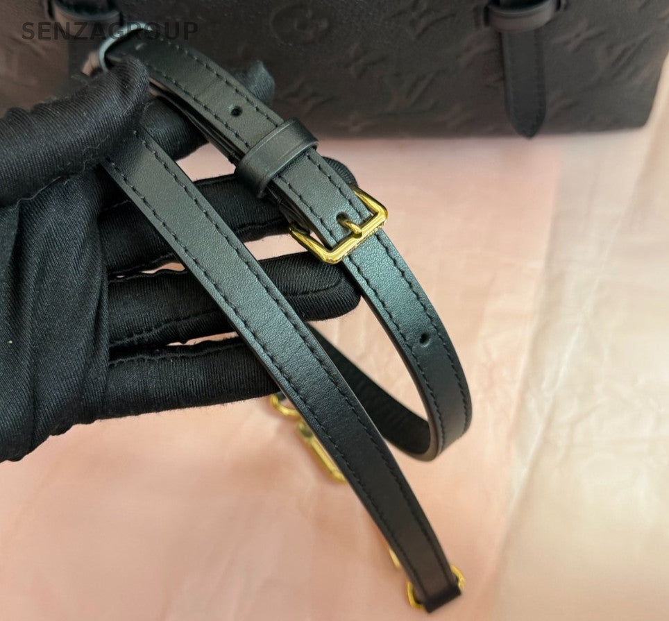 Louis Vuitton Babylone Tote PM Top Handle Bag Crossbody Black Gold Women Classic