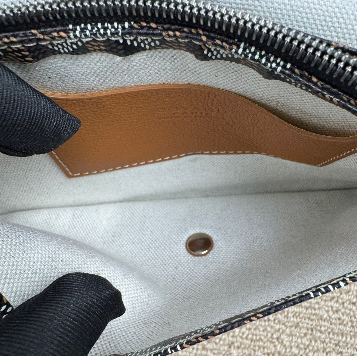 Goyard Canvas Monogram Envelope Bag Shoulder Crossbody Bag Women Brown.