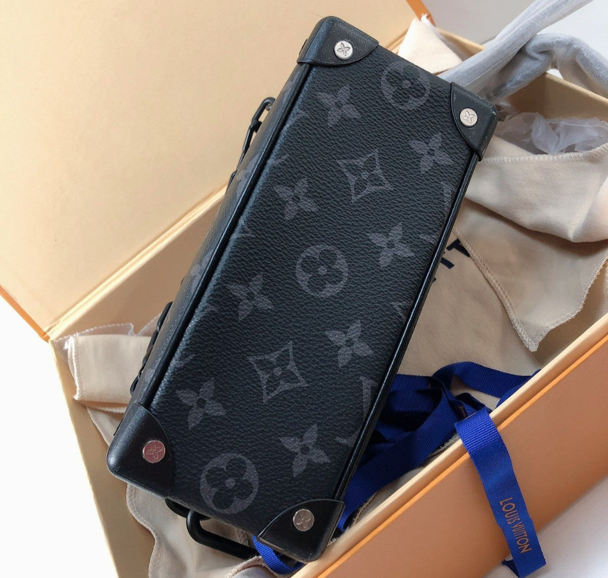 Louis Vuitton Soft Trunk Mini Monogram Crossbody Black Unisex Adults Classic