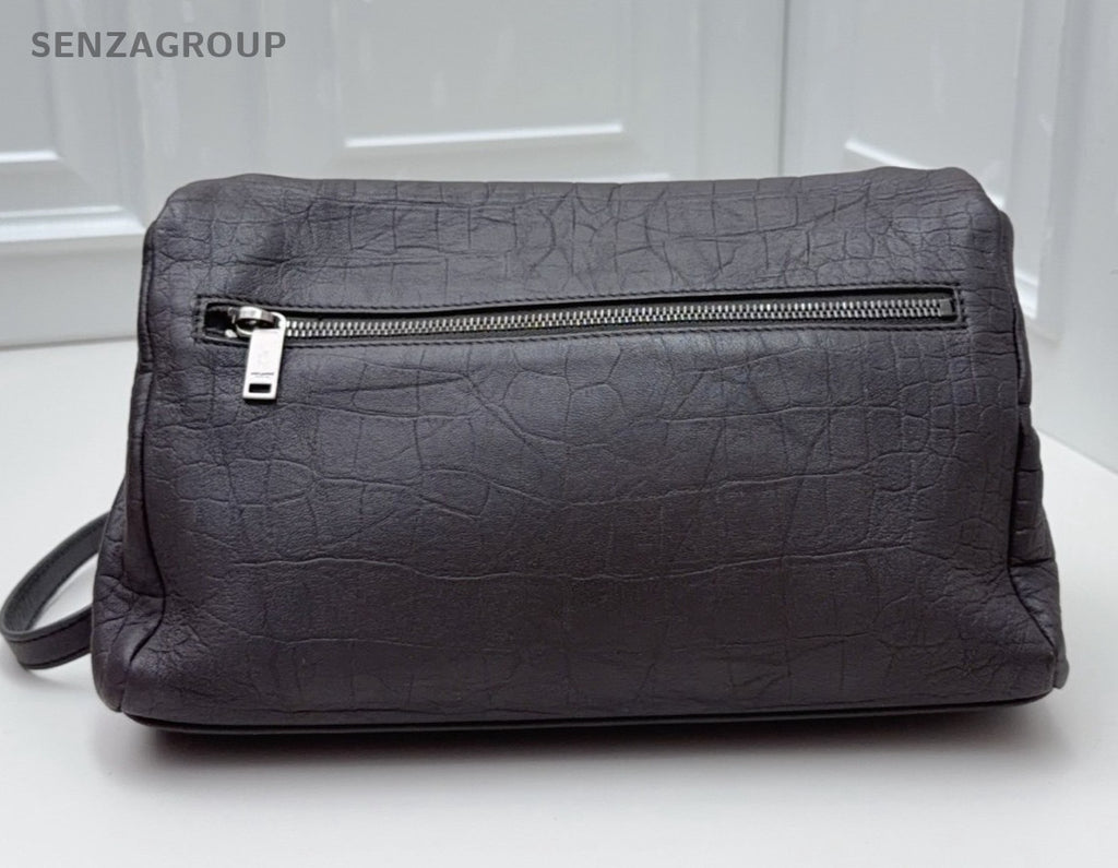 Saint Laurent Hollywood Chain Crossbody Shoulder Bag Gray Silver Women Classic