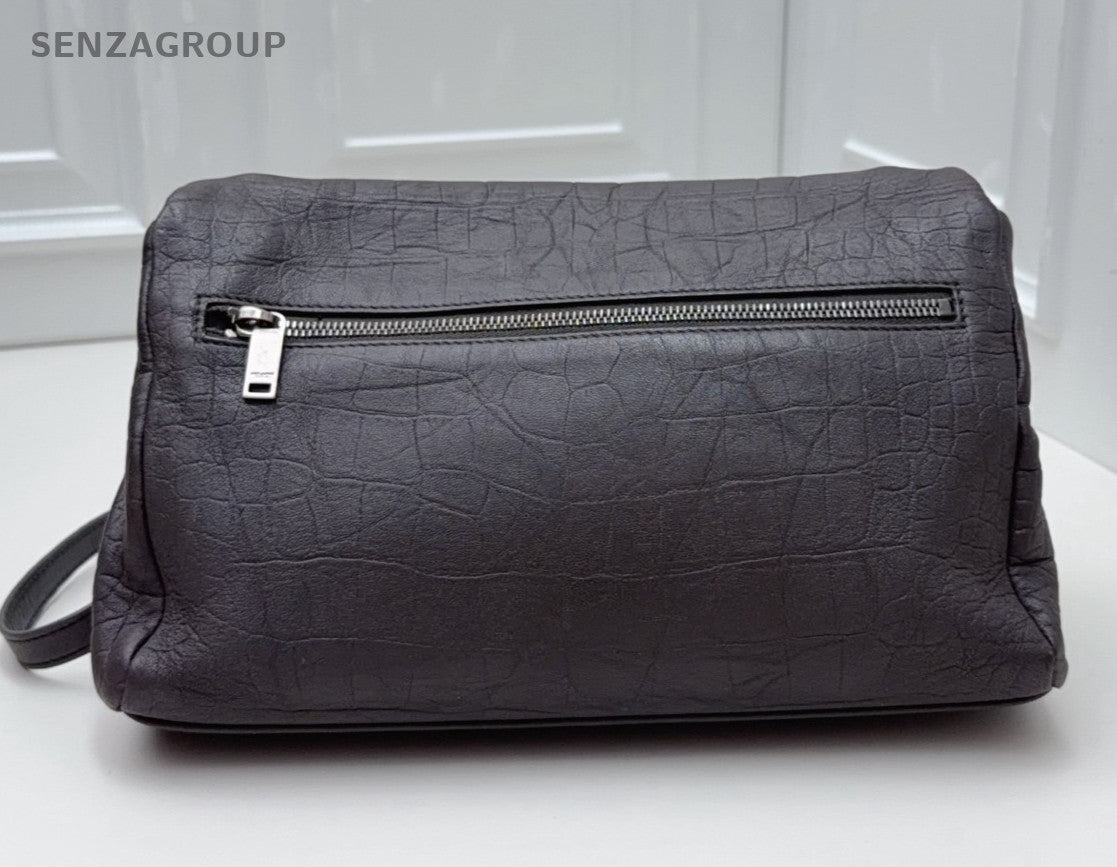 Saint Laurent Hollywood Chain Crossbody Shoulder Bag Gray Silver Women Classic