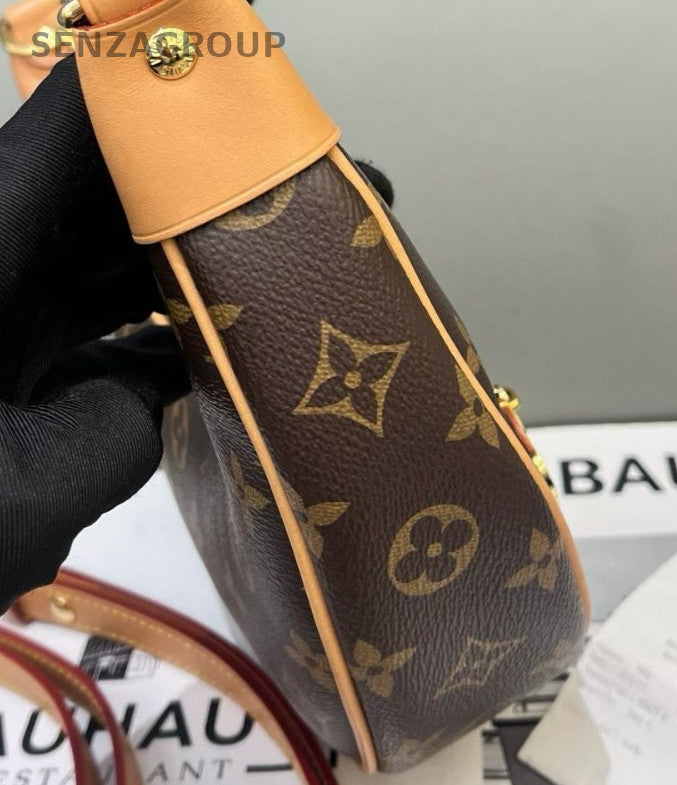 Louis Vuitton Monogram Loop Hobo Shoulder Bag Brown Gold Used Women Classic