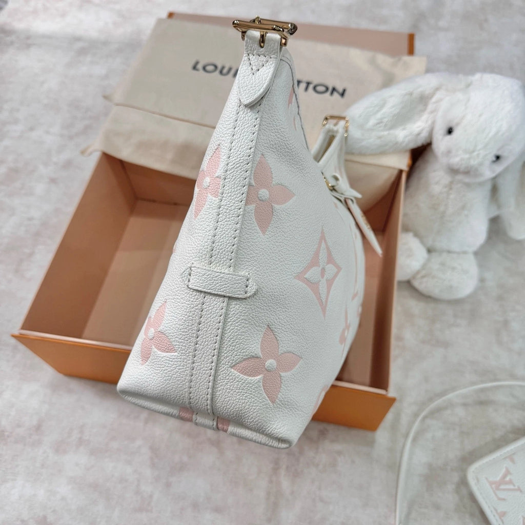 Louis Vuitton Carryall Leather Tote Bag Excellent